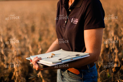 Female Agronomist Checking Beans 8313