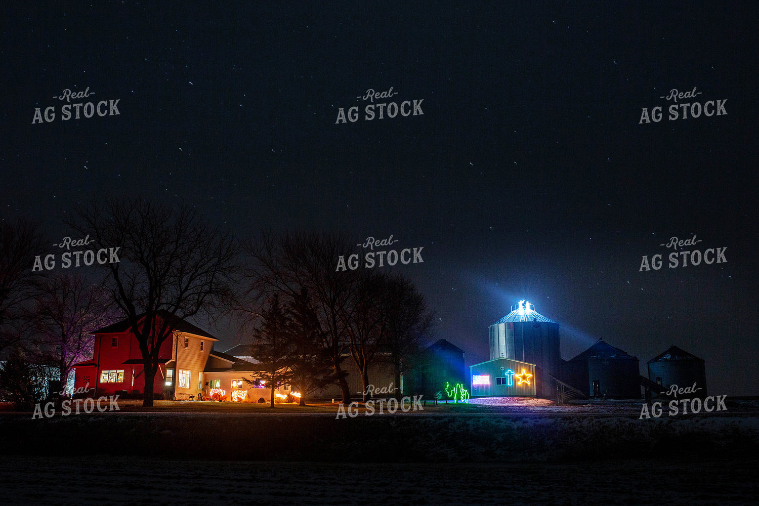 Farmstead Lit up for Christmas 161078