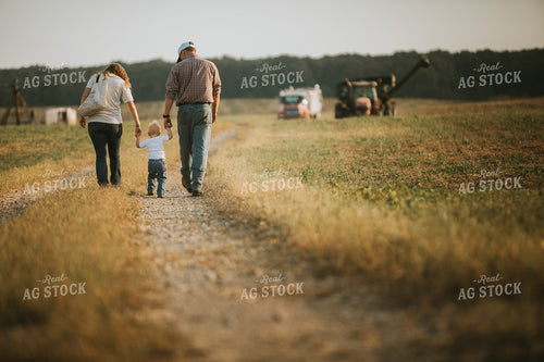 Farm Family During Soybean Harvest 4815