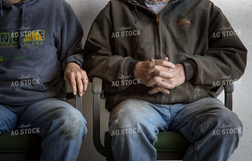 Farmers Sitting with Hands Folded 161177