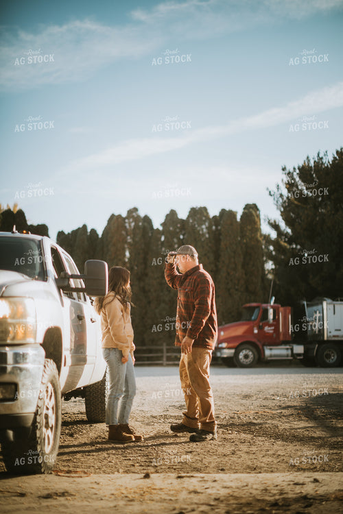 Farmers Talking in Yard 6822