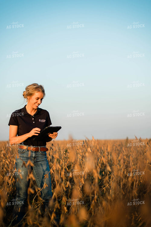 Female Agronomist on Tablet in Field 8323