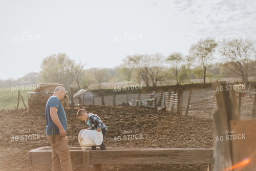 Farm Kid Helping with Chores 7387