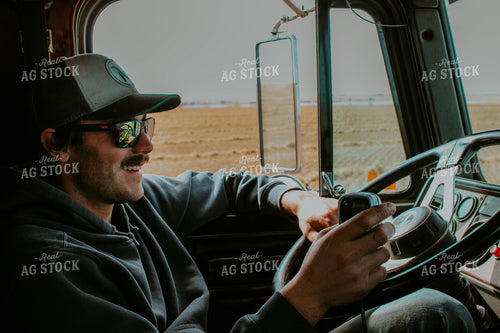 Farmer Driving Semi 187059