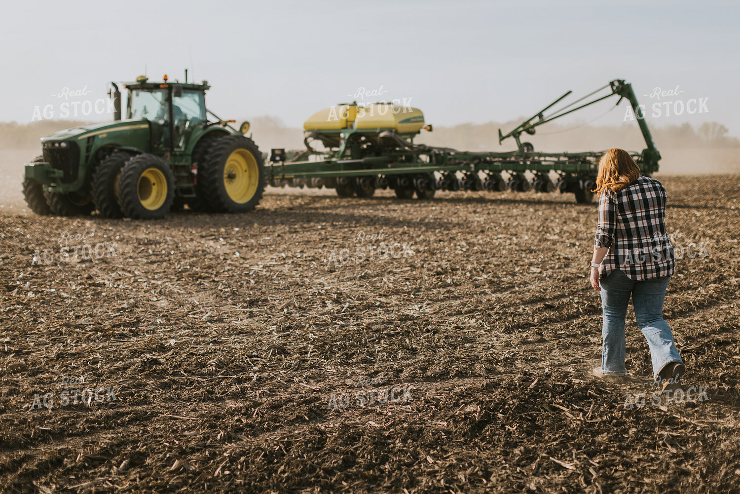 Female Farmer Walking to Planter 8176
