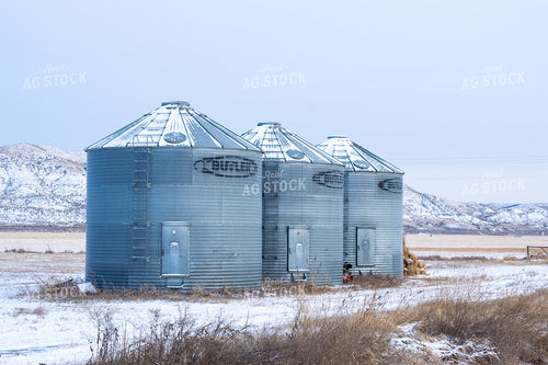 Grain Bins in Winter 50022