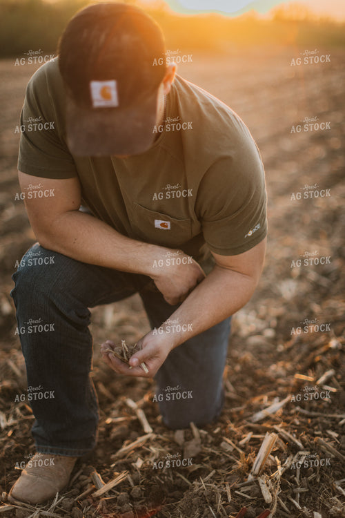 Farmer Checks Soil 7718