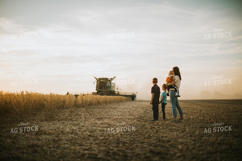 Farm Family in Soybean Field 6960
