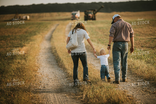 Farm Family During Soybean Harvest 4814