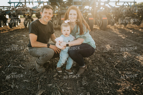 Farm Family in Field with Planter 4240