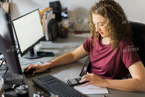 Female Farmer on Computer 8091