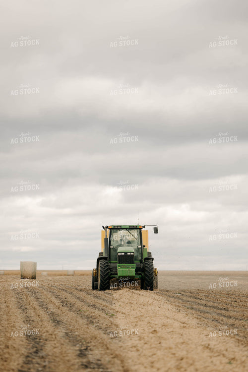 Baling Soybean Stubble 152889