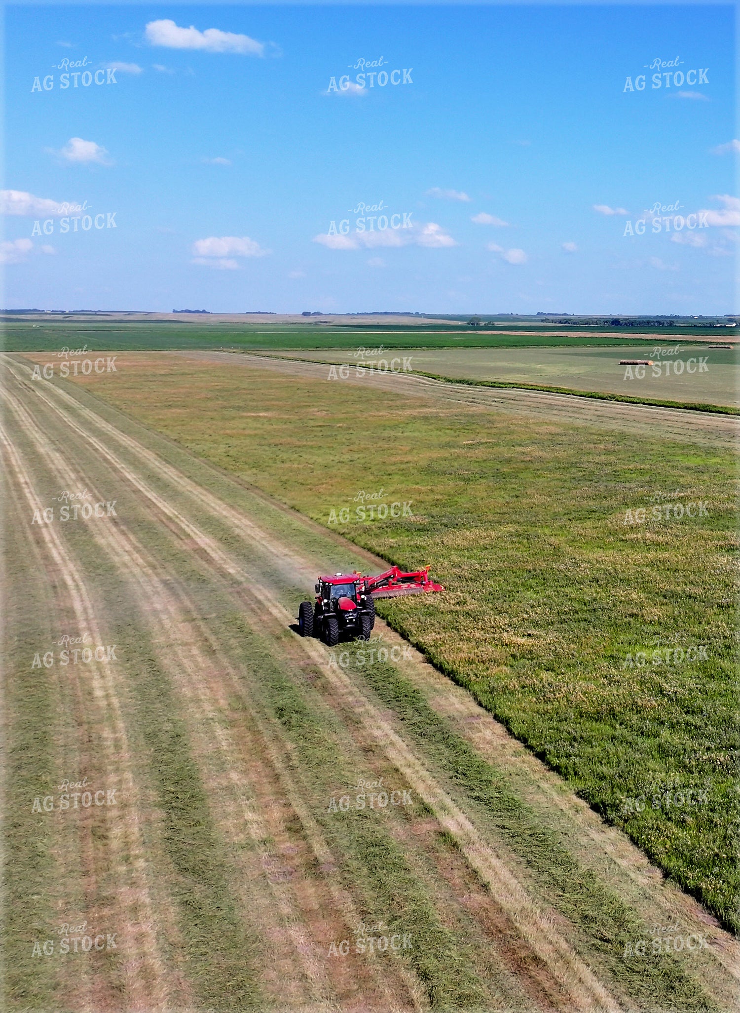 Aerial of Cutting Hay 141629
