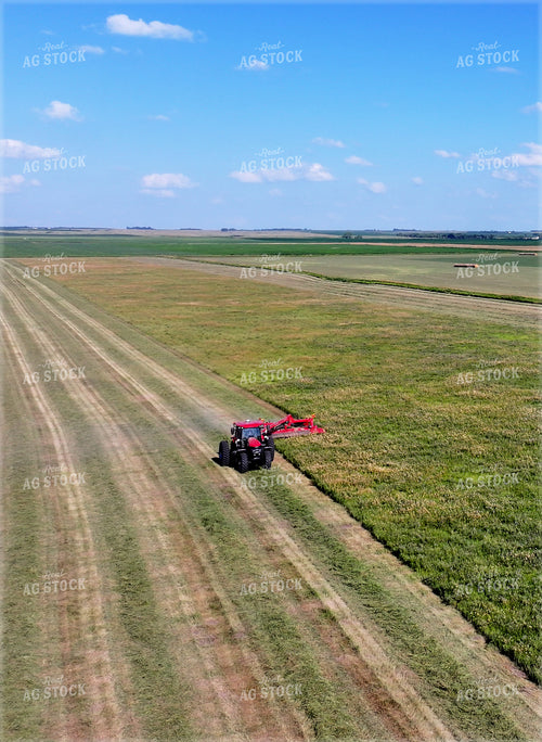 Aerial of Cutting Hay 141629