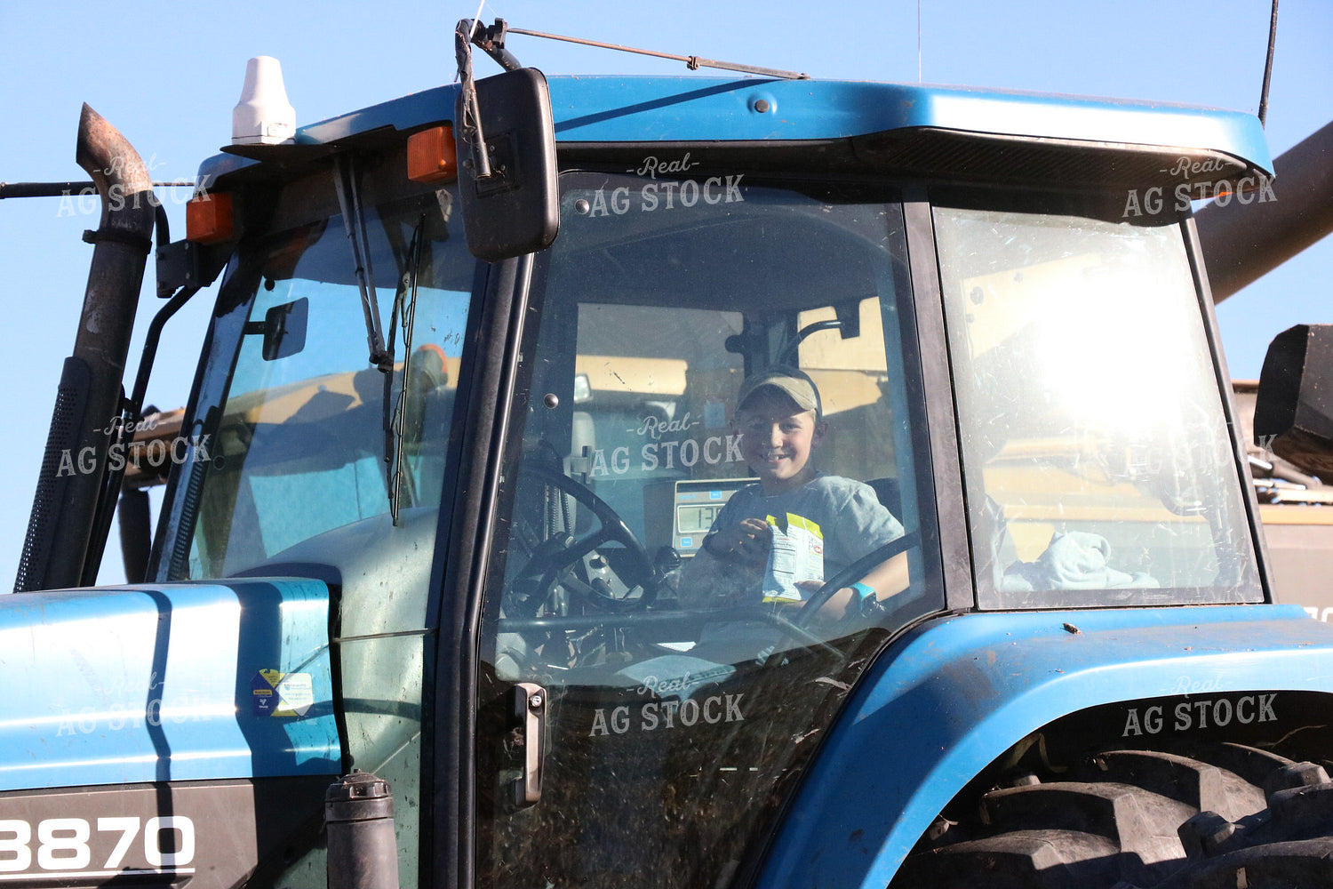 Farm Kid Driving Tractor 299215