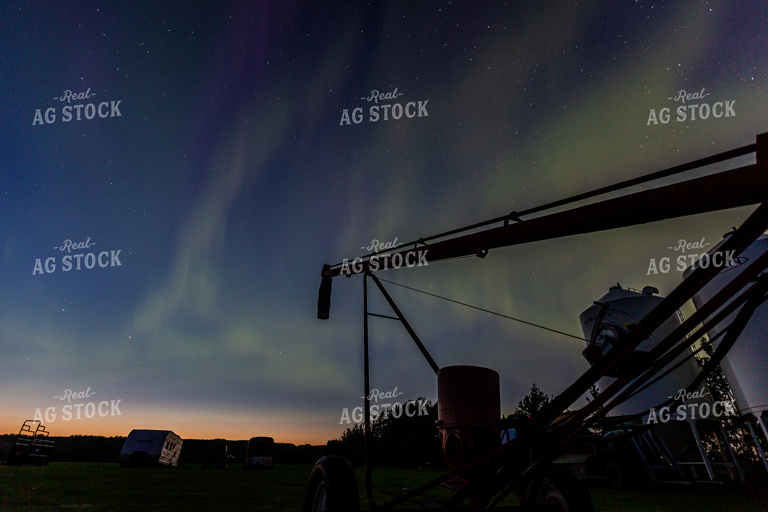 Northern Lights Shine Above Farmstead 138011