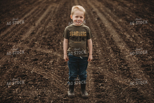 Farm Boy in Field at Planting 5454
