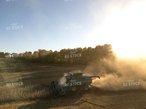 Aerial of Soybean Harvest 115453