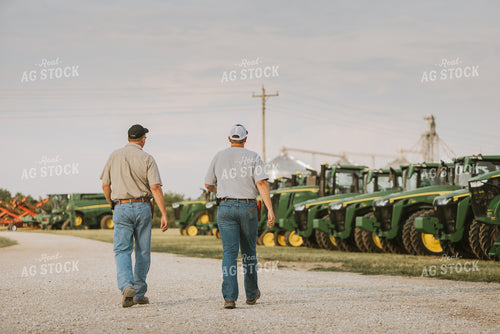Farmers Walking in Farmyard 7763