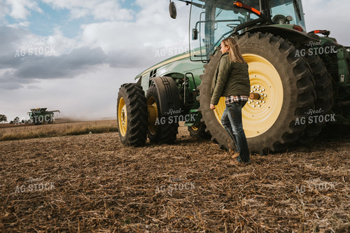 Female Farmer with Grain Cart 3515