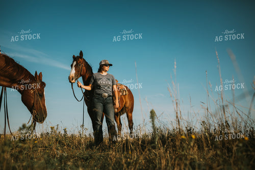 Female Rancher with Horse 6376