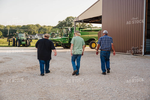 Farmers Walking in Farmyard 115330