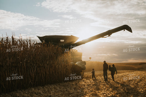 Farm Family in Corn Field 6943
