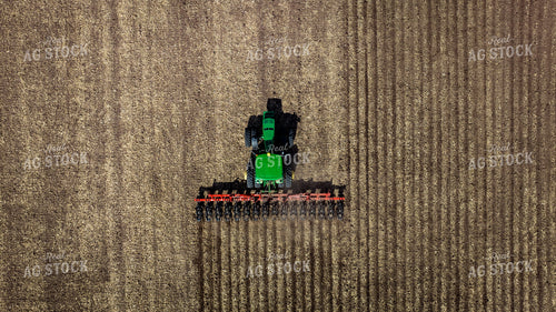 Aerial View of Tractor Strip Tilling Field 56628