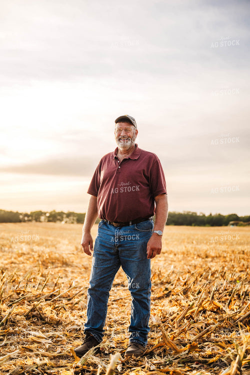 Farmer in Corn Field 115382