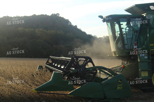 Combine Harvesting Soybeans 52052