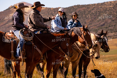 Rancher Family on Horseback 163034