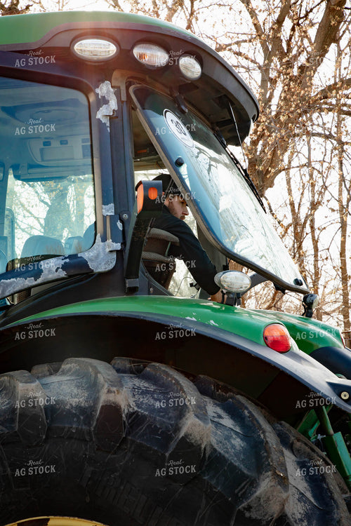 Farmer Reversing Tractor 152427