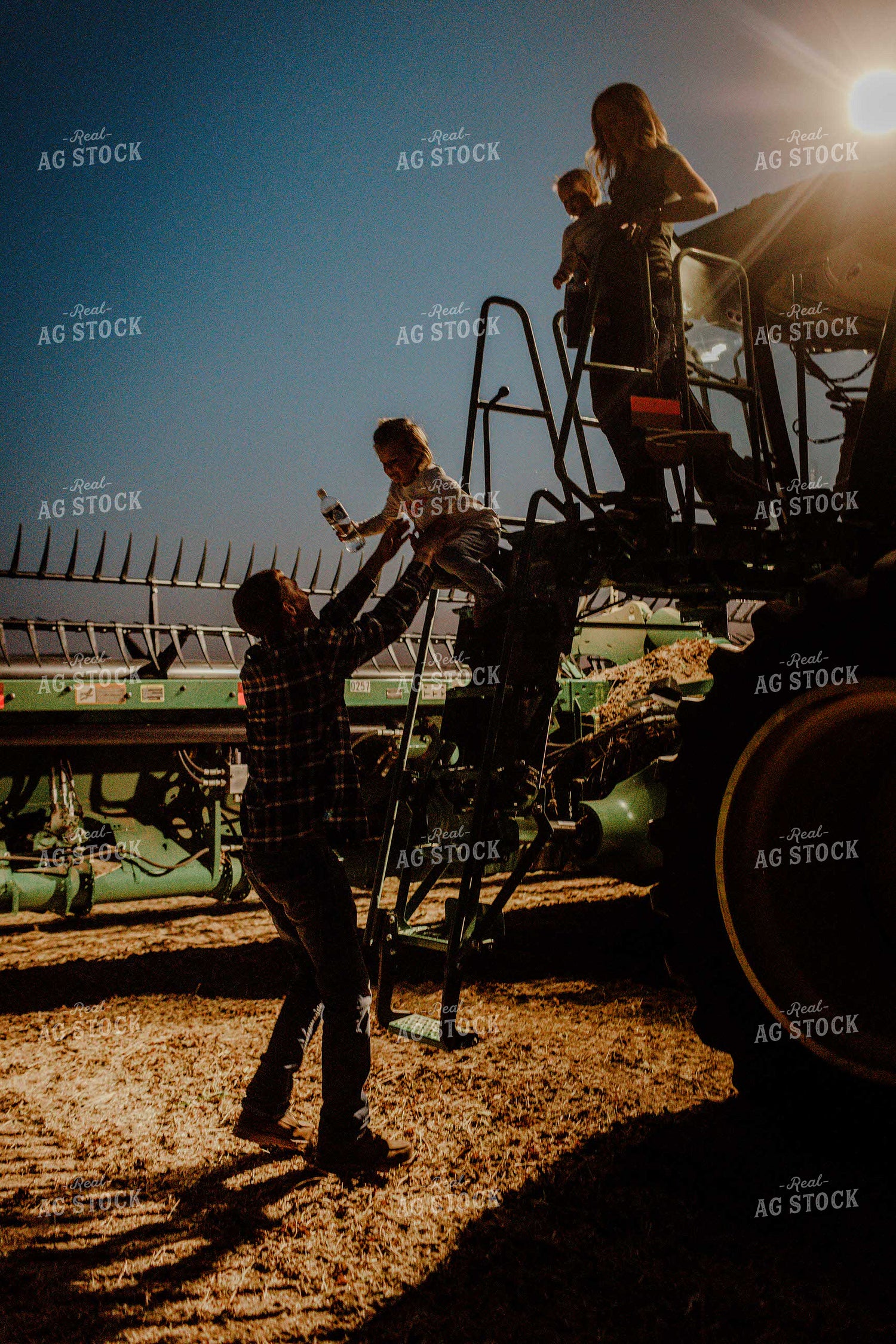 Farm Family Going for a Ride at Harvest 9300