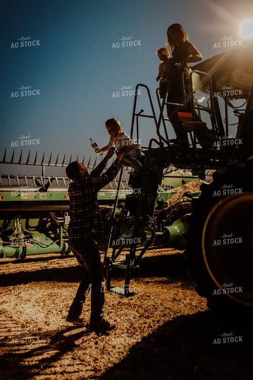 Farm Family Going for a Ride at Harvest 9300