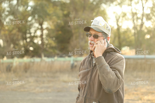Farmer Talking on Phone 114101