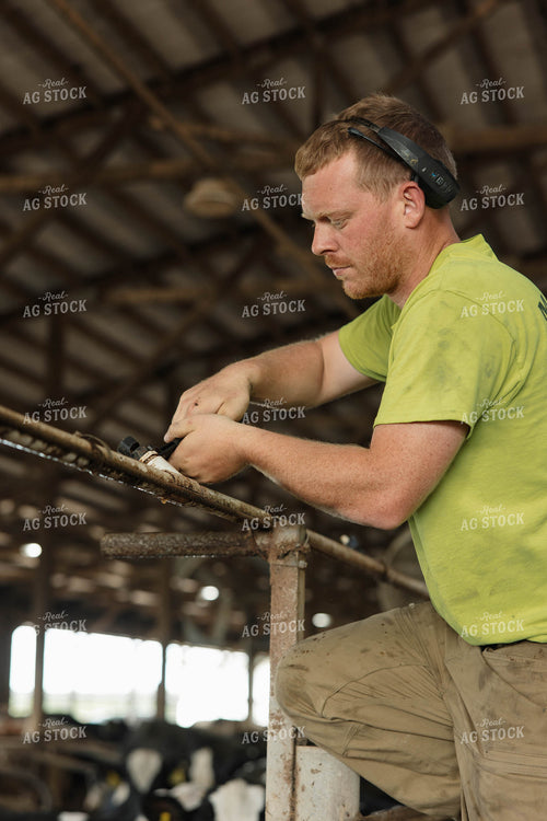 Farmer Fixing Water Lines 152756