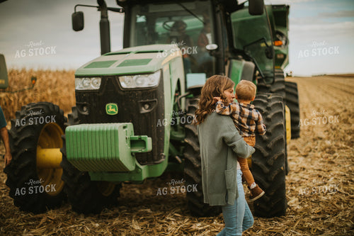 Farmer and Farm Kid in Field 6658