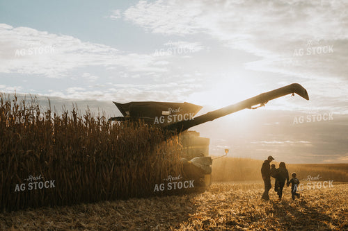 Farm Family in Corn Field 6945