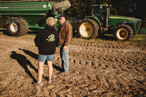 Farmers Talking in Soybean Field 5215