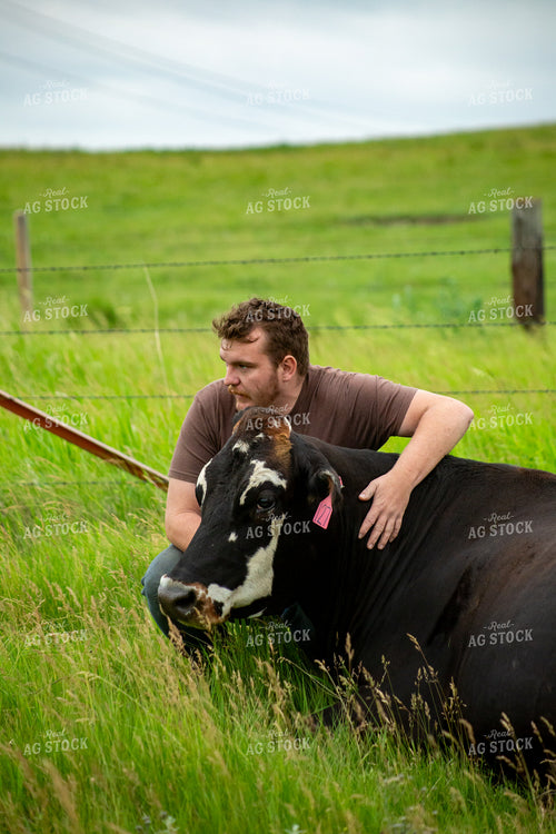 Farmer with Cow 155645