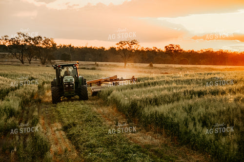 Mowing Pasture Grass Hay 64077