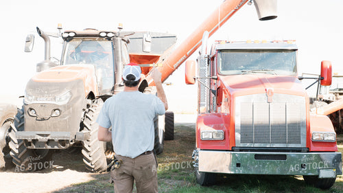Farmer Guiding Truck Driver 26090