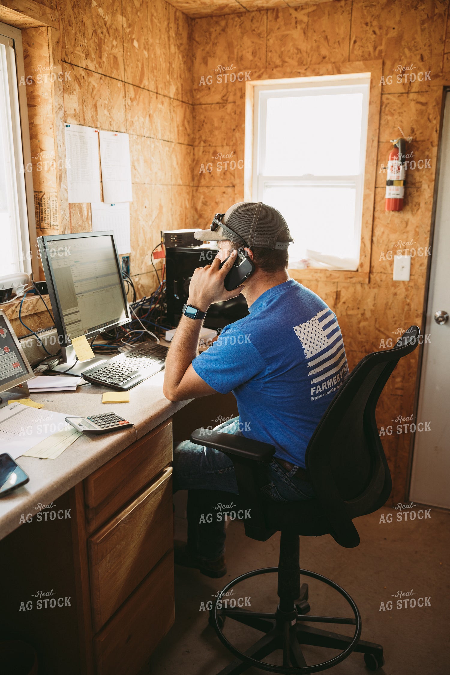 Male Farmer Talking on Phone 7020