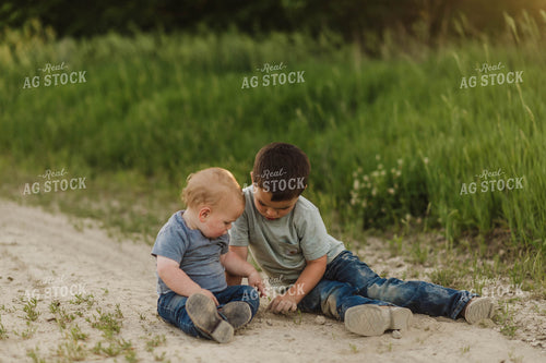 Farm Kid Playing in the Dirt 115065
