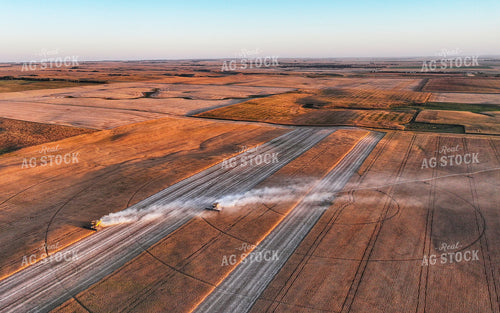Aerial of Wheat Harvest 141175