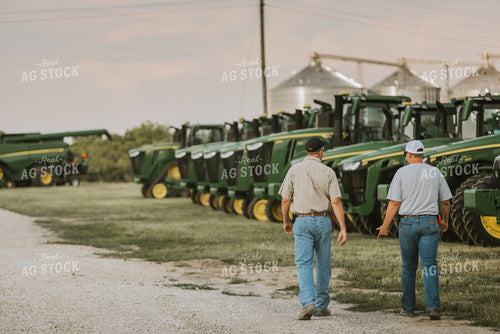 Farmers Walking in Farmyard 7765