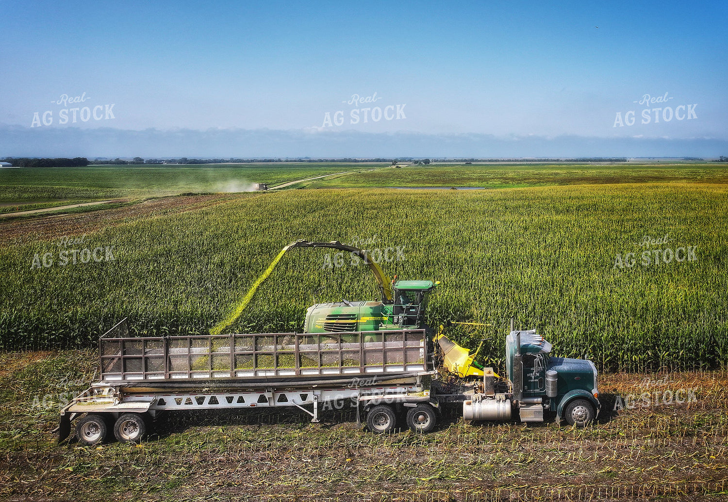Aerial of Corn Silage Harvest 141402