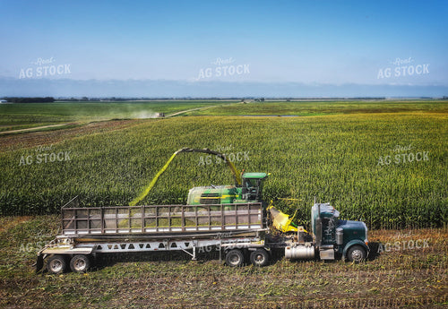 Aerial of Corn Silage Harvest 141402