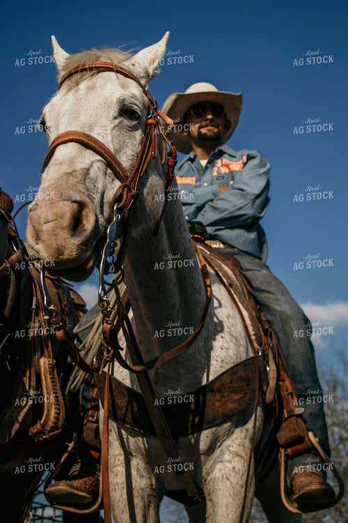Rancher on Horse 98004
