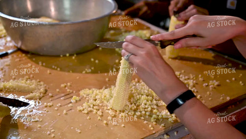 Cutting Sweet Corn off the Cob - 256